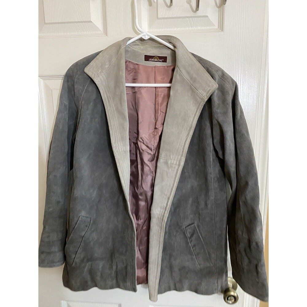 Vintage Jordache 100% Suede Cowhide Leather With Pockets Men’s Jacket Size Large - Picture 8 of 16